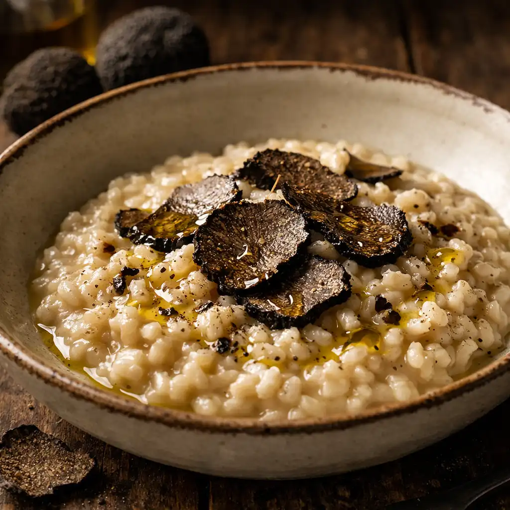Risotto crémeux aux truffes noires