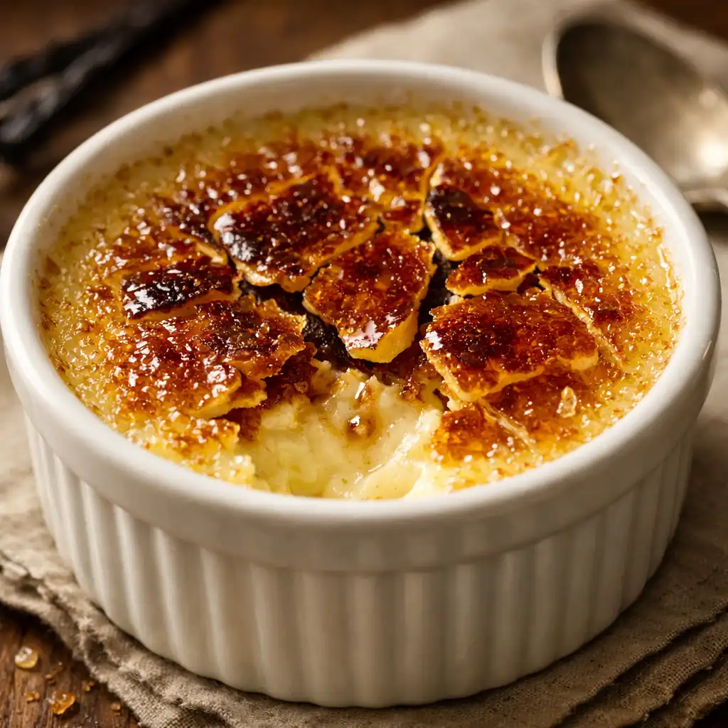 Crème brûlée à la vanille caramélisée