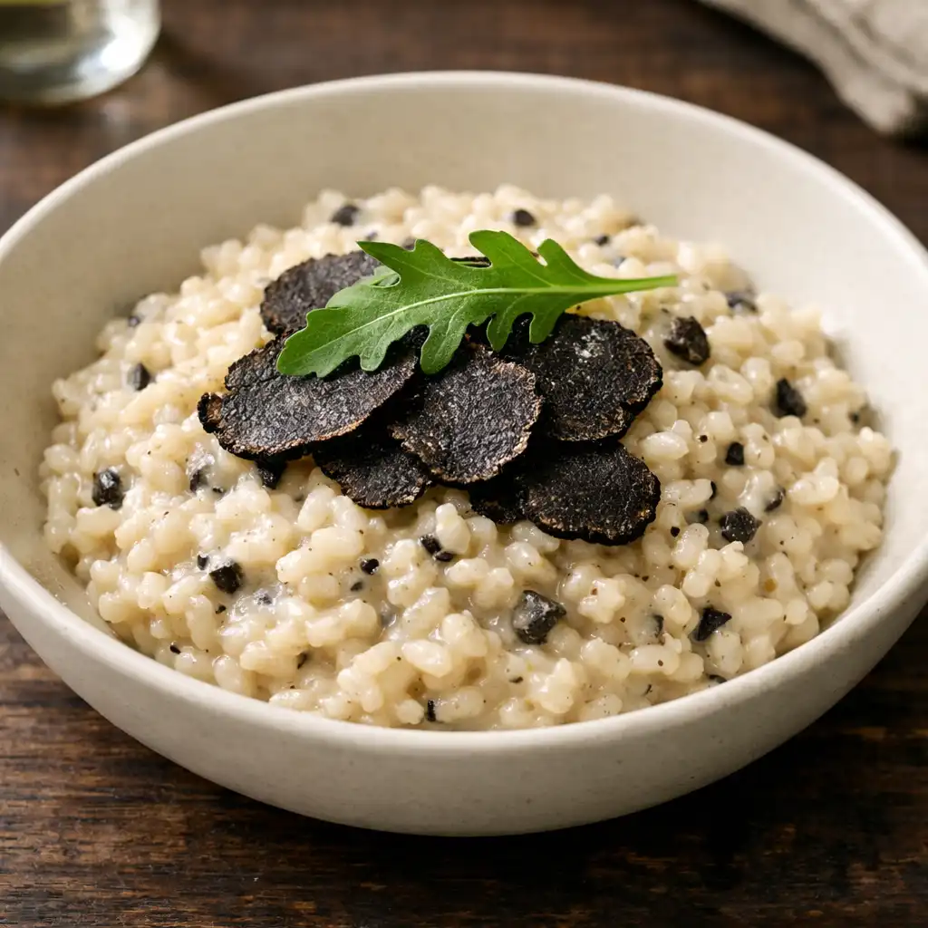Risotto crémeux aux truffes noires