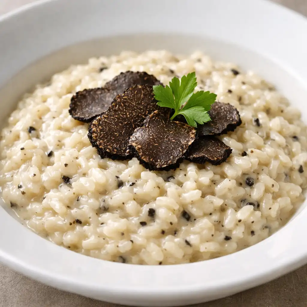 Risotto crémeux aux truffes noires